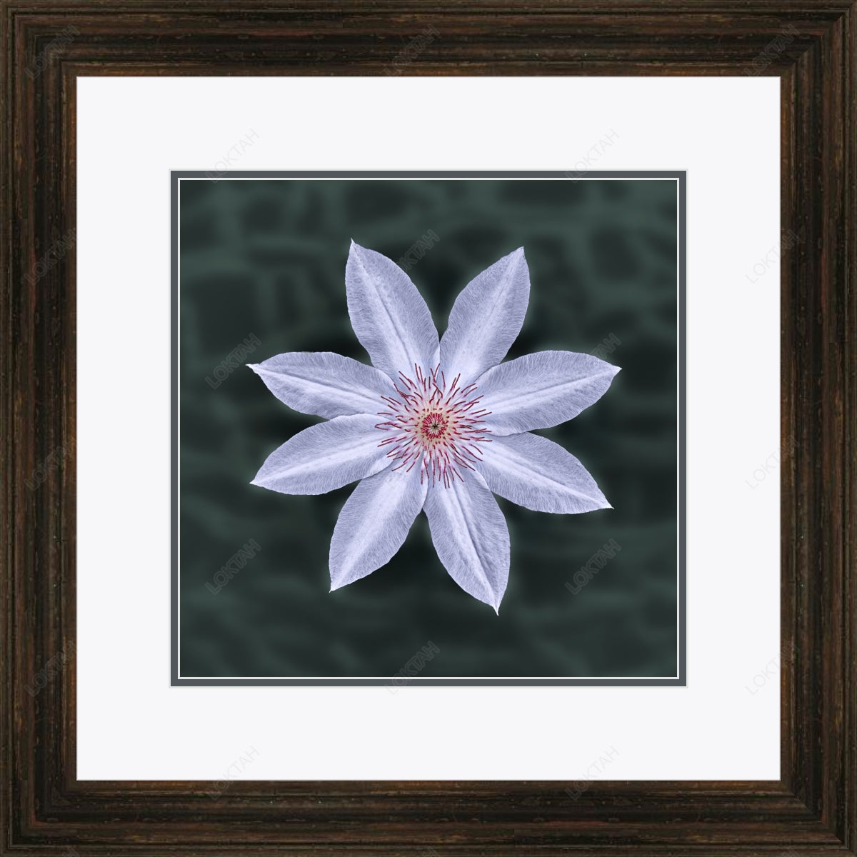 Framed print with mat & glazing